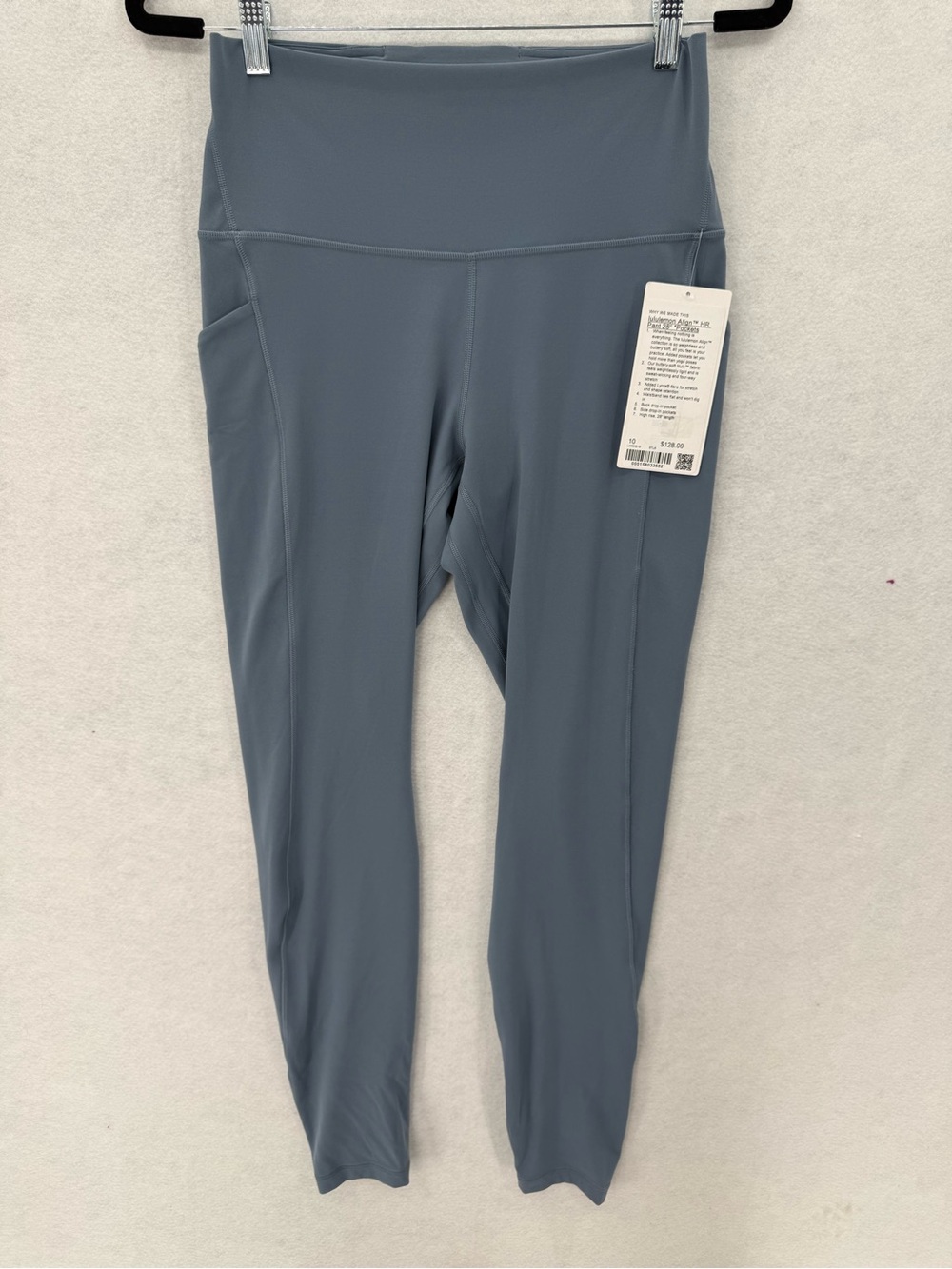 NWT Lululemon Align High-Rise Pant‎ with Pockets 28" Steel Blue W5DQ1S Size 10